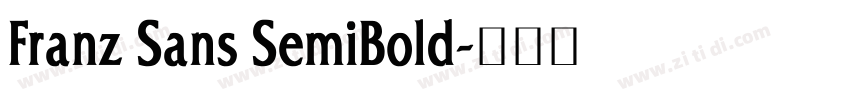 Franz Sans SemiBold字体转换